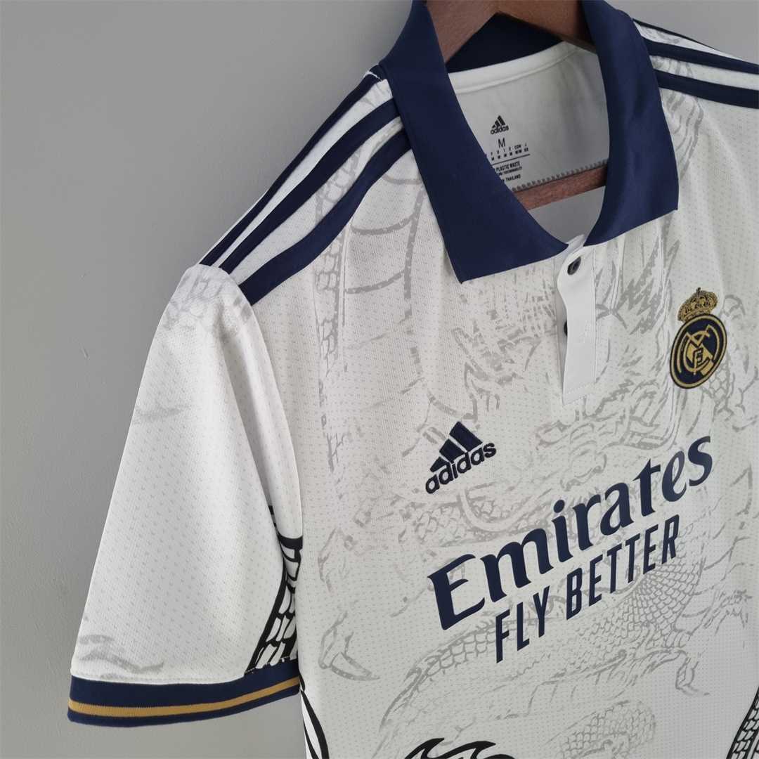 Real Madrid White Dragon soccer jersey 2022-2023