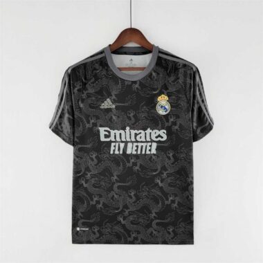 Real Madrid special black edition dragon soccer jersey 2022-2023