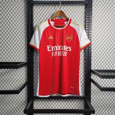 Arsenal Soccer Jersey 2023-2024 Red and Golden Kit