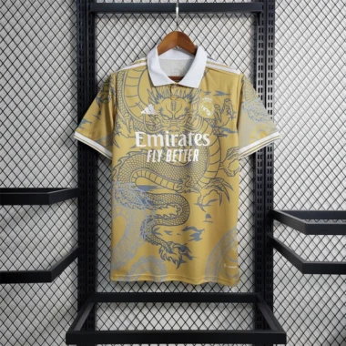 Real Madrid Gold Dragon Jersey 2023-2024