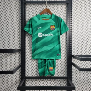 Barcelona goalkeeper kid soccer jersey 2023 2024