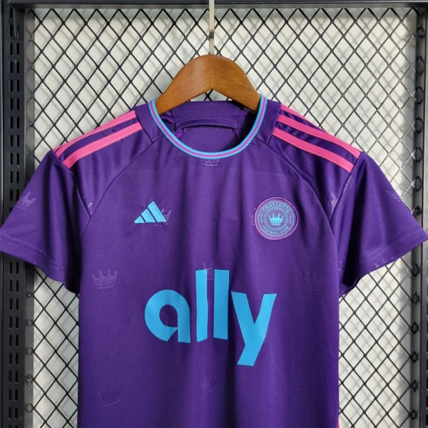 Charlotte away kit for kids 2023-2024